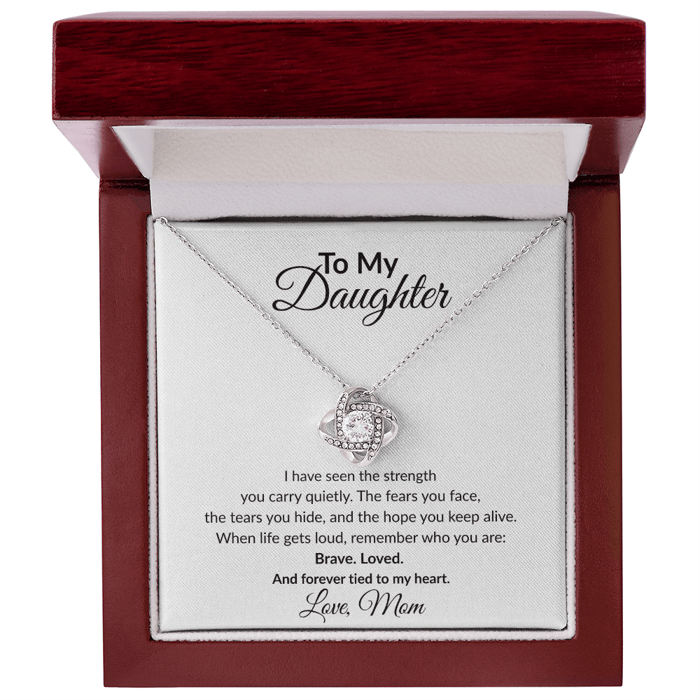gift for daughter from mom before life gets loud necklace with heartfelt message card