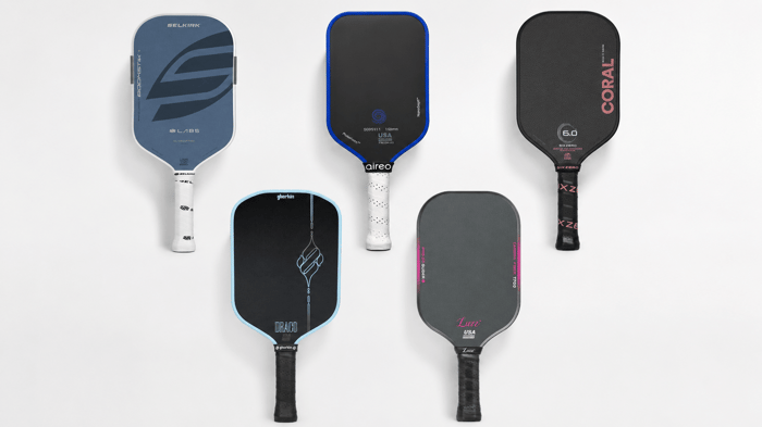 Pickleball paddle surface texture comparison across newer 2026 paddles