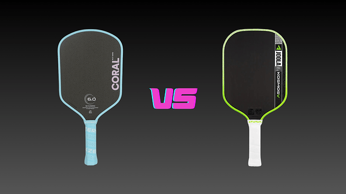 JOOLA Pro V Kosmos review compared to Six Zero Coral Lightweight pickleball paddle