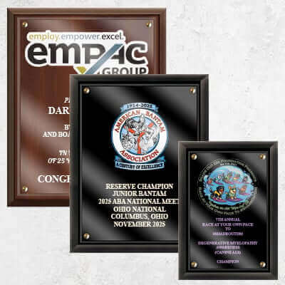 acrylic overlay full color custom plaque