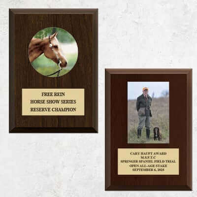 Full color with engraved plate custom plaque