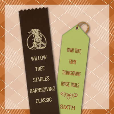 custom thanksgiving awards flat ribbons