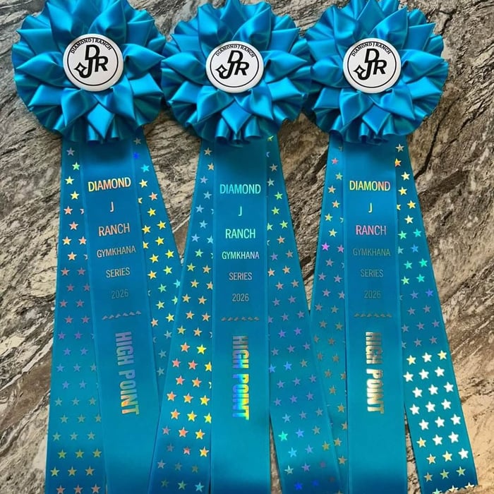 Custom rosettes handcrafted by Hodges Badge Company