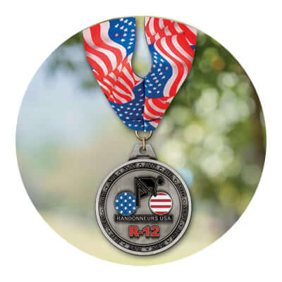 Custom spincast medal awards for charities, fundraisers, and causes.