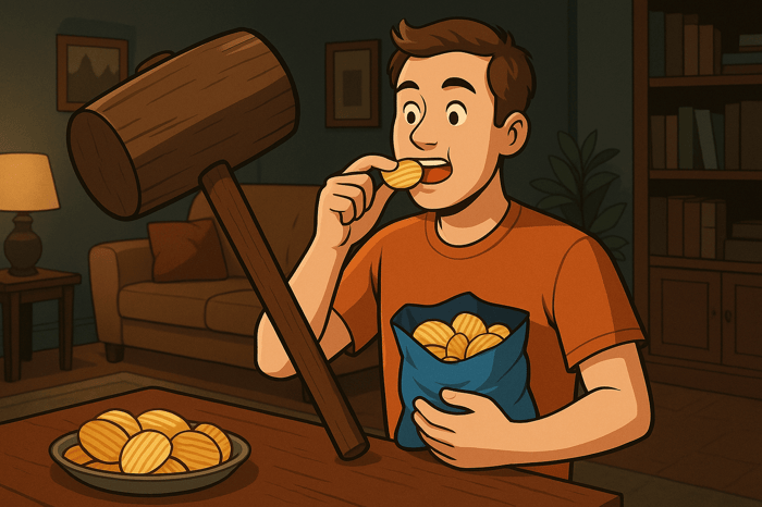 a-man-eating-chips-and-a-murder-mystery-weapon.png
