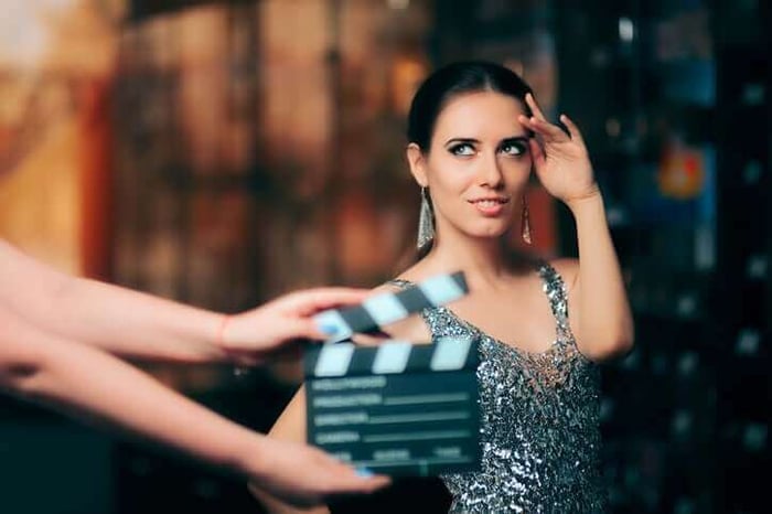 Movie Star costume for a mystery party.
