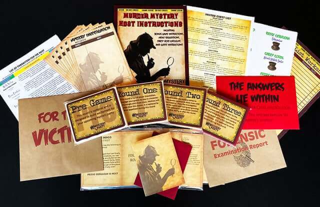 This is a boxed set from My Mystery Party of a mystery party game.