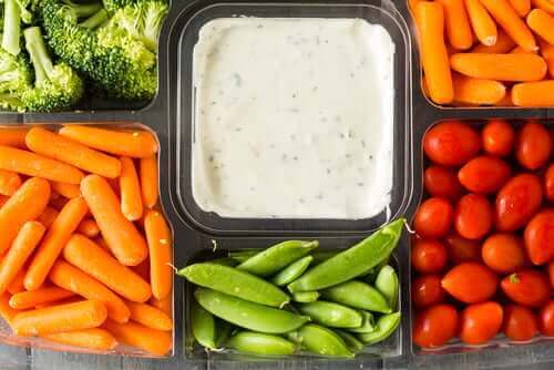 Veggie tray appetizer for a murder mystery party