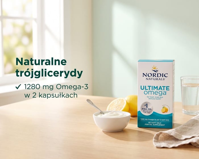 Omega-3 trójglicerydy: Ultimate Omega Softgels w formie naturalnych trójglicerydów