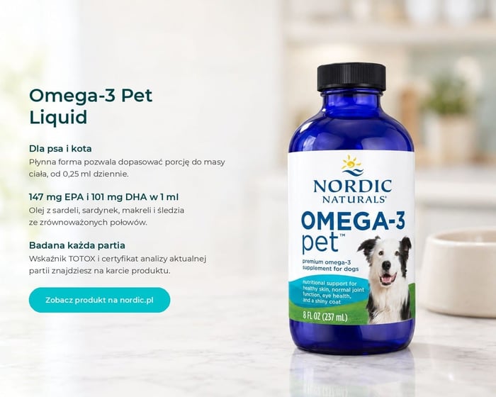Omega-3 Pet Liquid dla psa i kota w butelce 237 ml