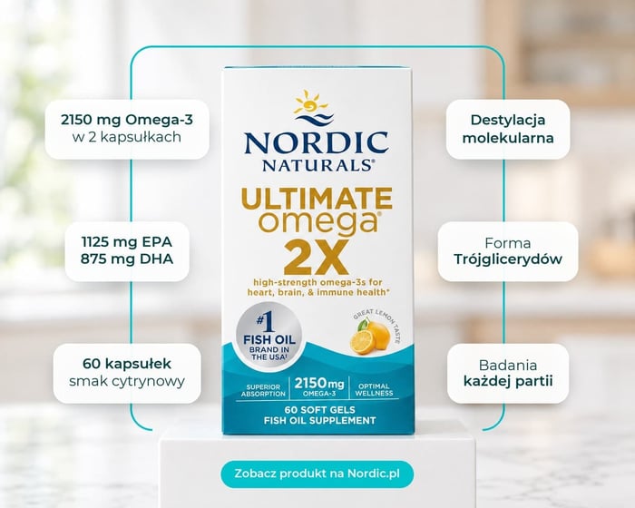 Omega-3 trójglicerydy: Ultimate Omega 2X Nordic Naturals, 2150 mg Omega-3 w 2 kapsułkach, destylacja molekularna, forma trójglicerydów, badania każdej partii