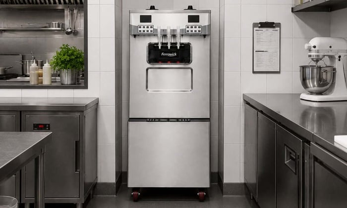 Hardwired Ferrowick commercial soft serve ice cream machine