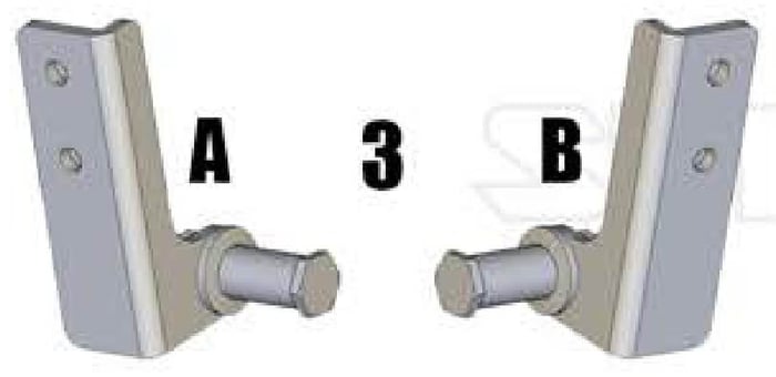 Driver and passenger striker bolt assemblies