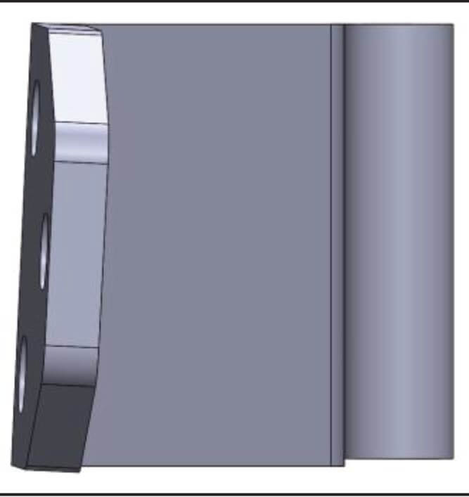 Hinge identification showing the angle of the left side hinge