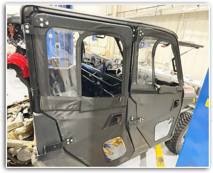 Seizmik 52-06026 framed doors installed on a Polaris Ranger Crew XP 1000