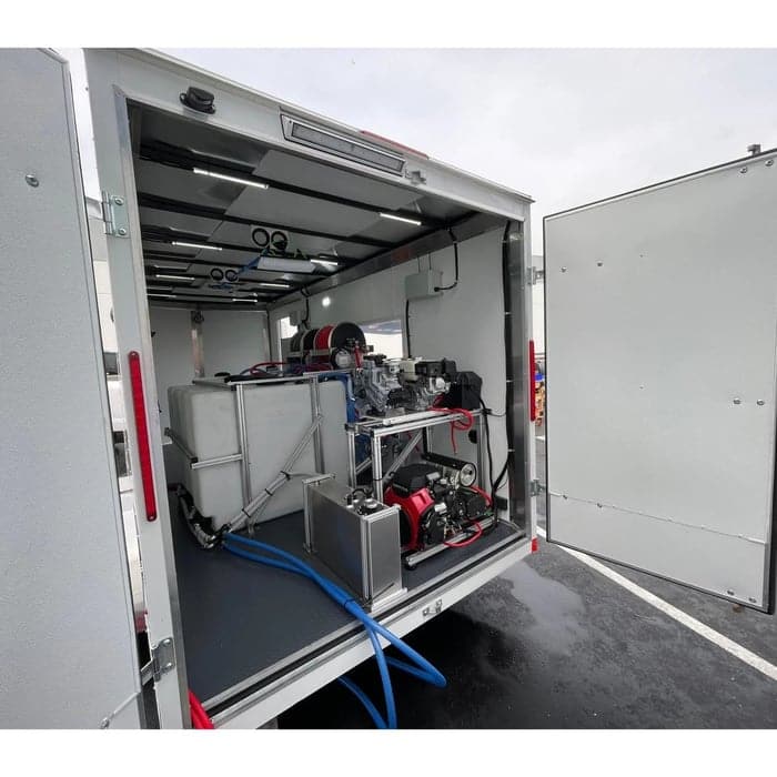 drone cleaning trailer