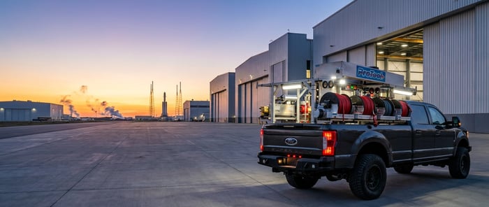 truck pressure washing skids