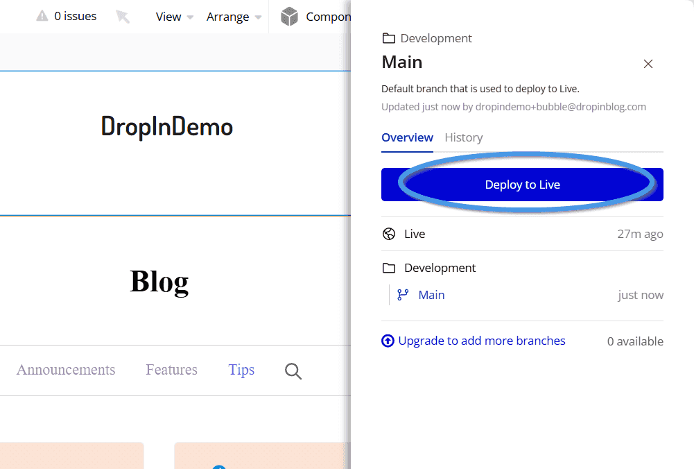 Bubble blog install step