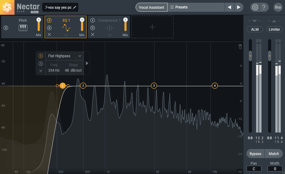 “Say Yes” vocal tracks, with the backing vocals from the first chorus highlighted in blue.