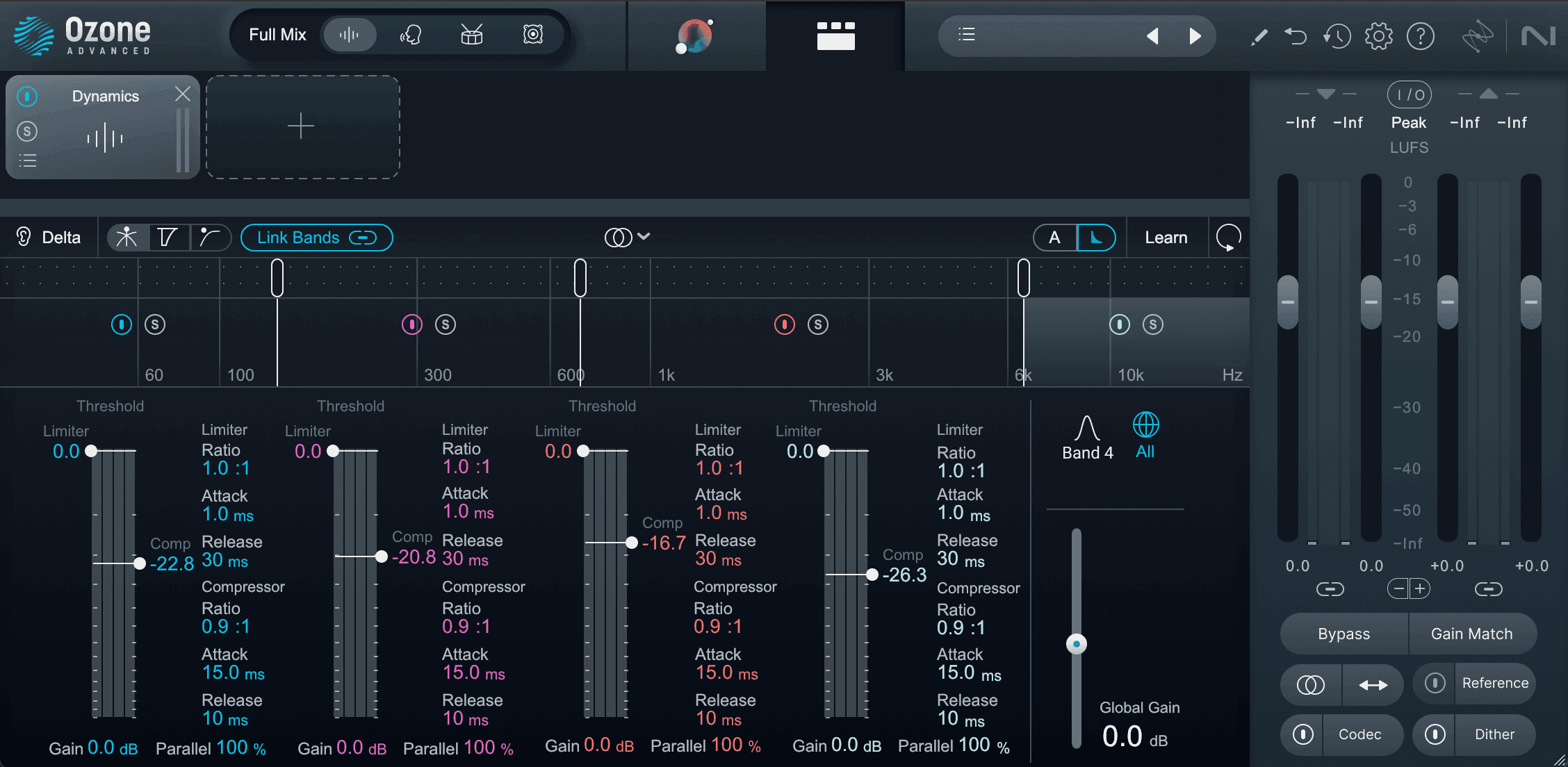 Multiband upward compression