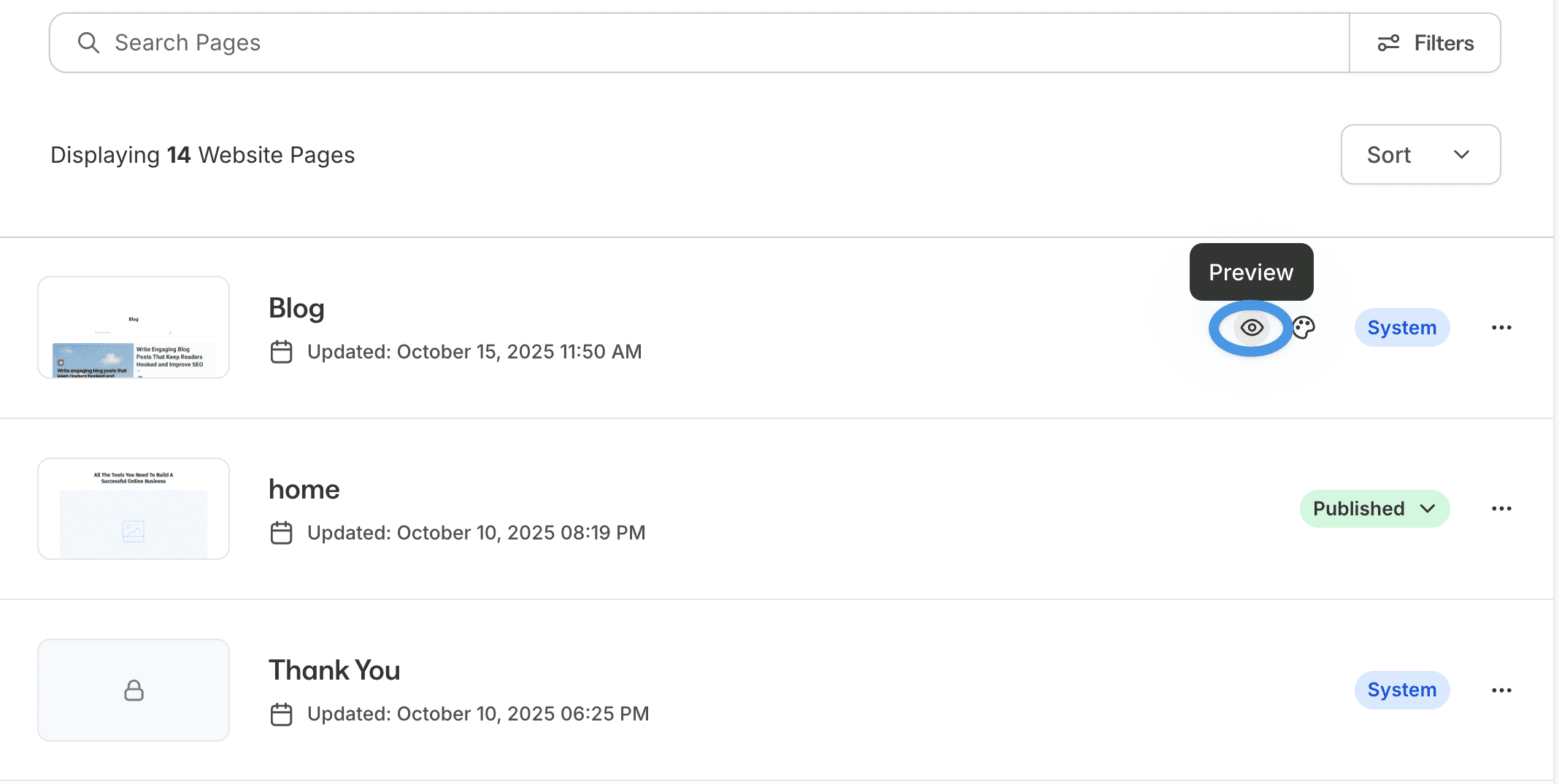 Preview a DropInBlog blog in Kajabi