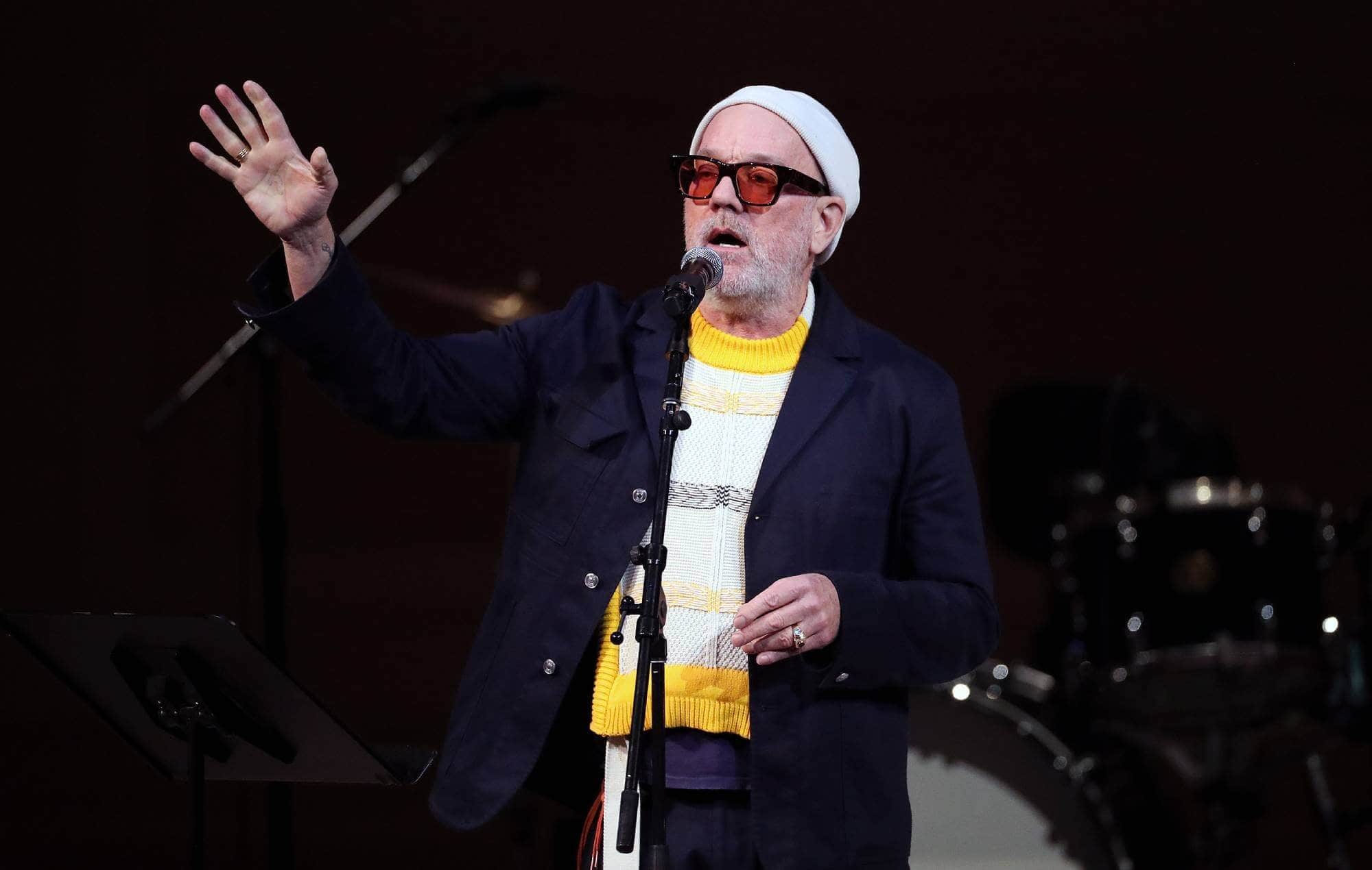 Michael Stipe performing