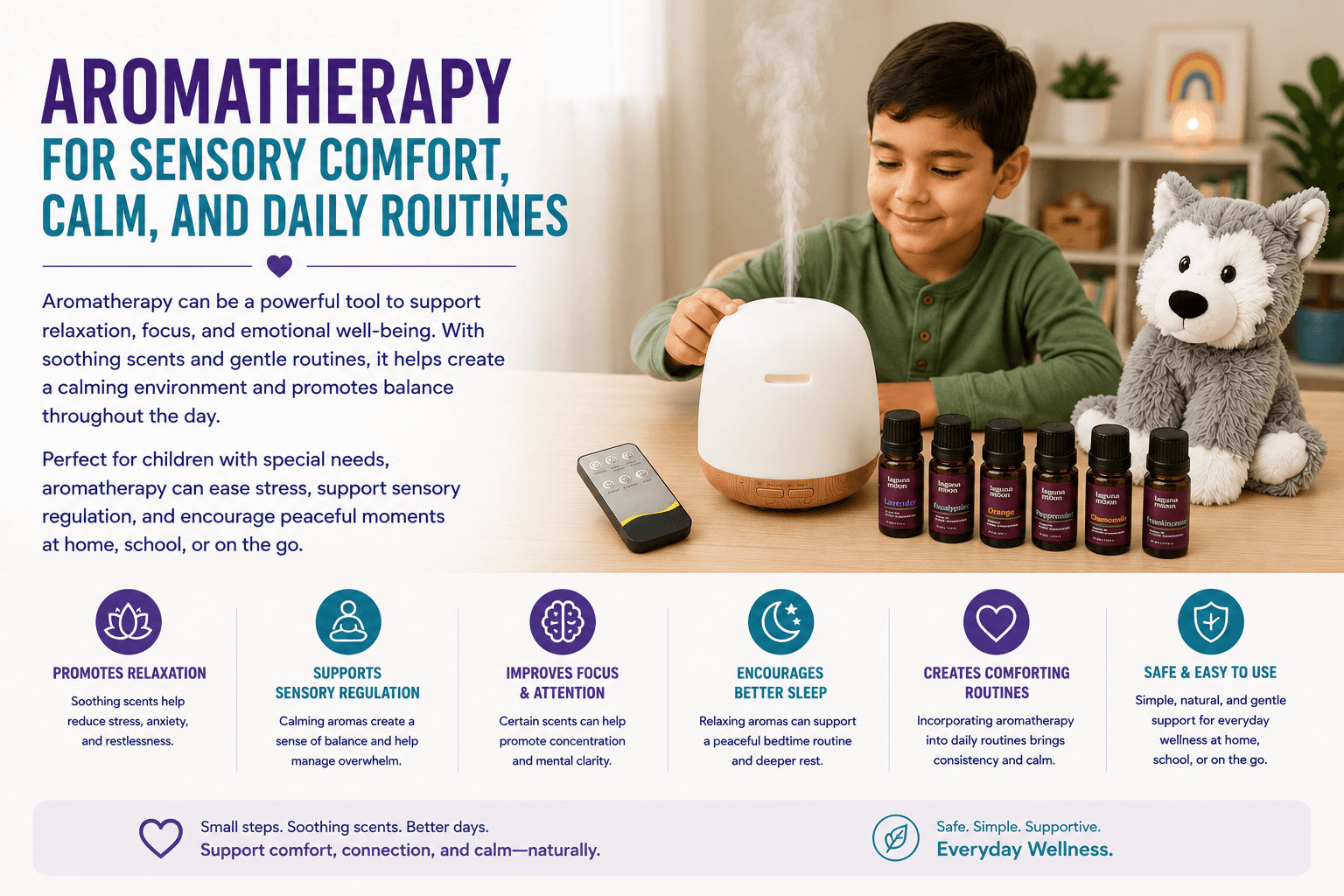 Aromatherapy for Sensory Comfort, Calm, and Daily Routines