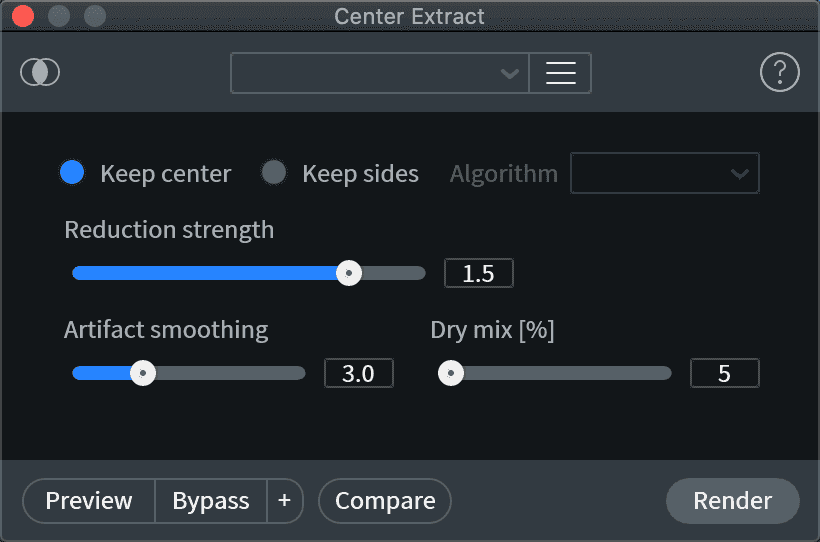 Using Center Extract to reduce decorrelated noise