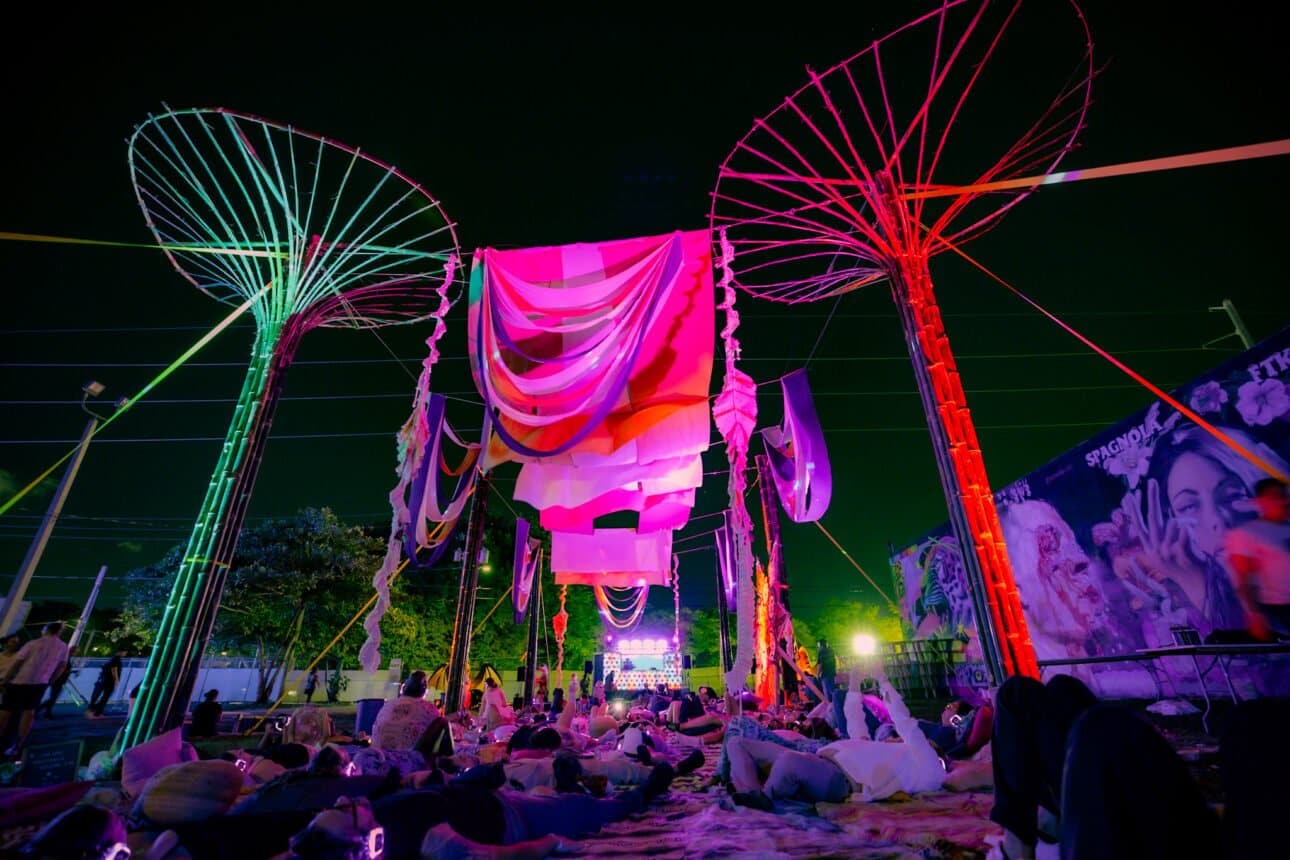 Guests enjoying the euphoric silence at a Silent Disco.
