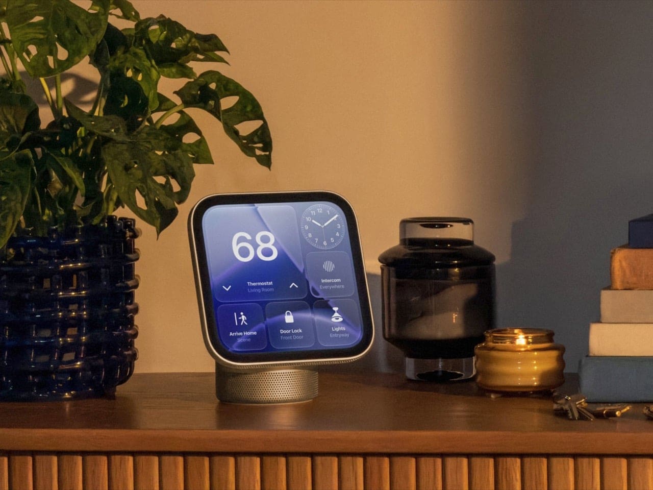 Apple HomeView displayed in a bright home setting