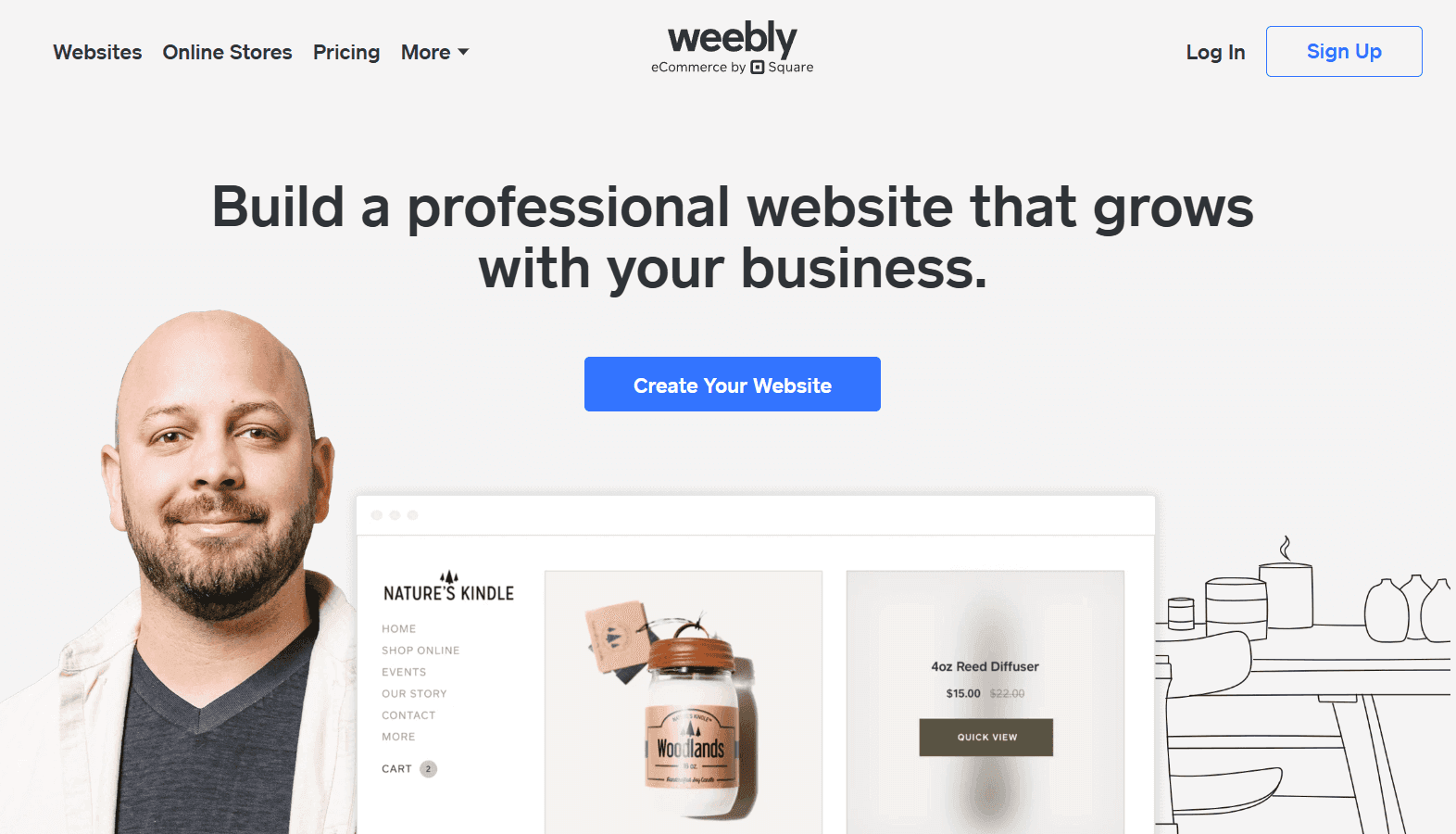 Weebly homepage