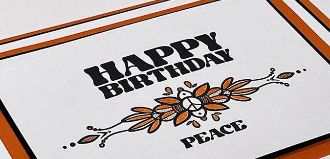 Make quick and easy cards with Flower Power stamps.