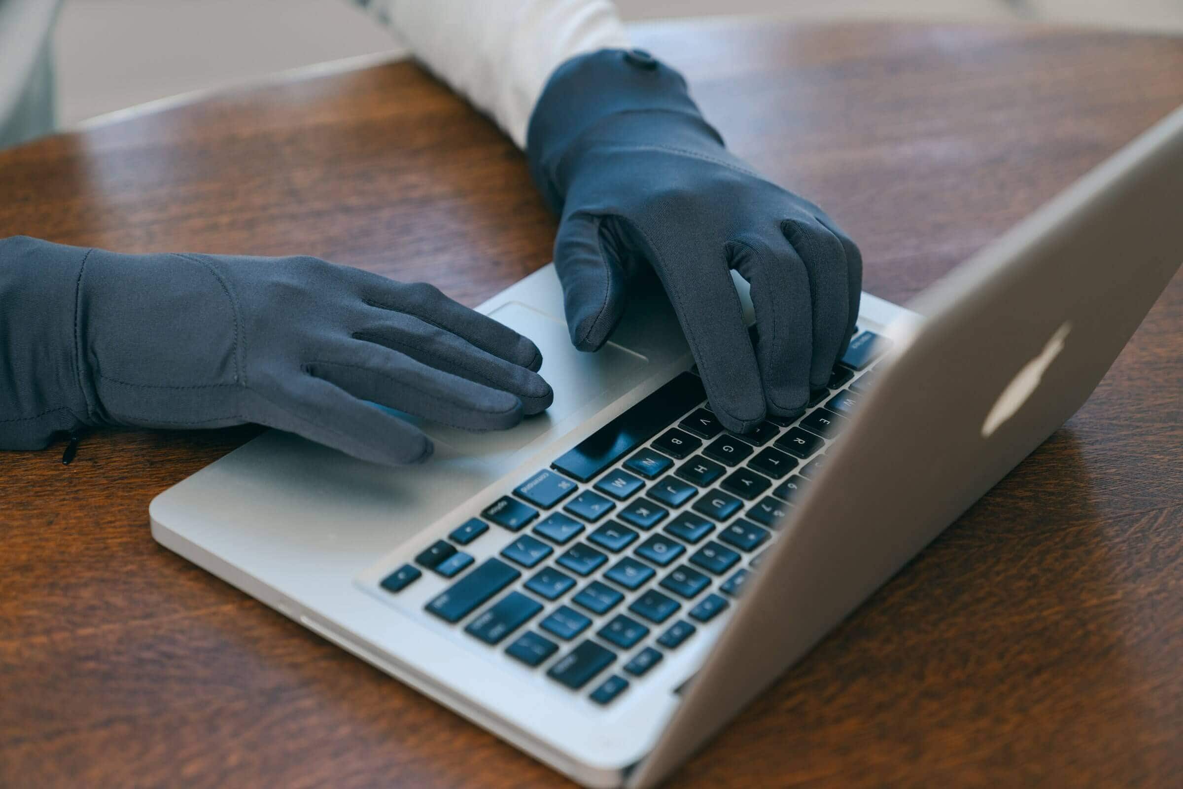 Typing wearing Raynaud's Gloves, Toasty Touch Gloves