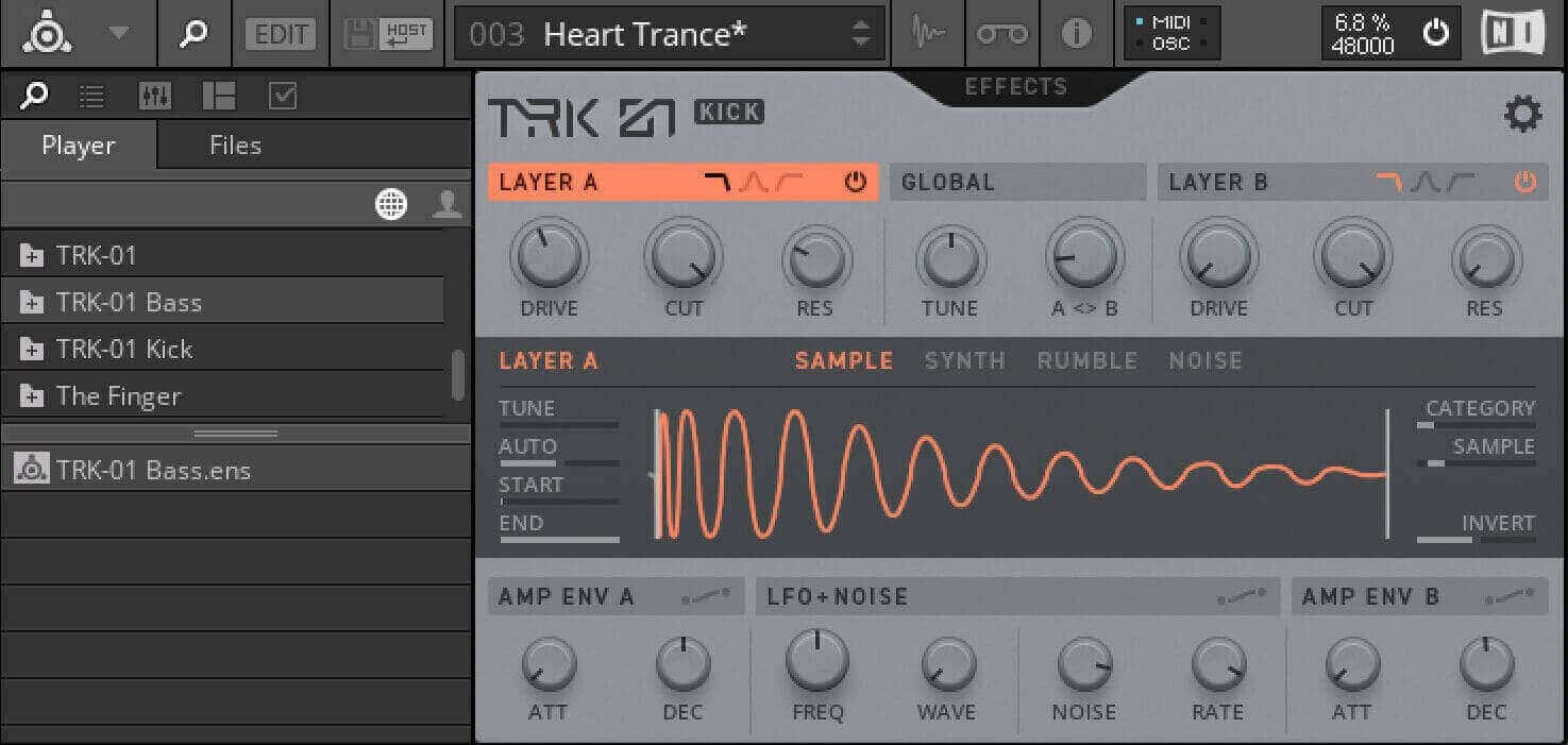 Creating a drum foundation with the TRK-01 Kick
