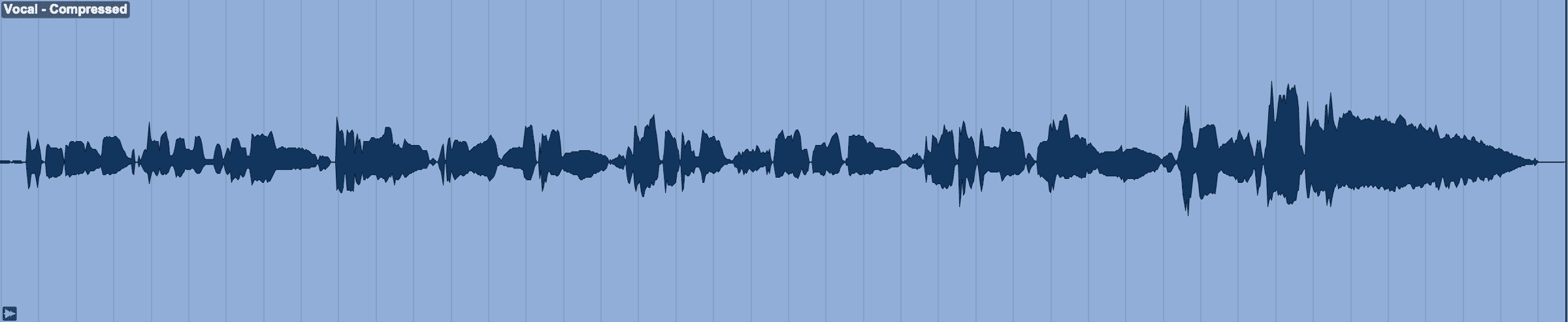 Waveform of smoothing compression on vocals