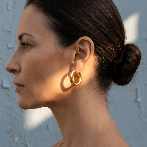 Hoops and huggie earrings