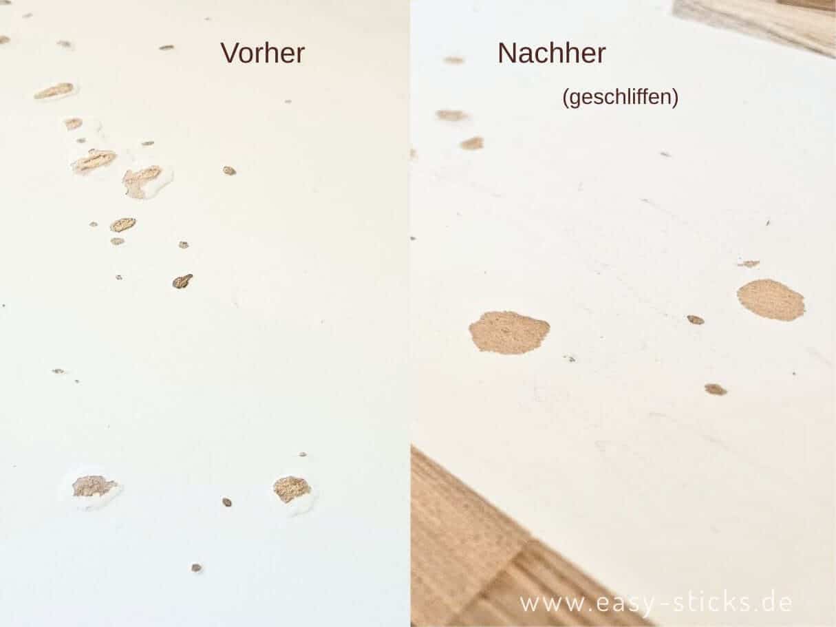 Arbeitsflaeche vorschleifen - das ist wichtig