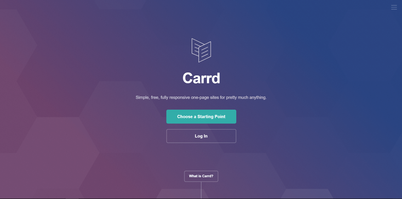 Swipe Pages vs Carrd: Carrd home page