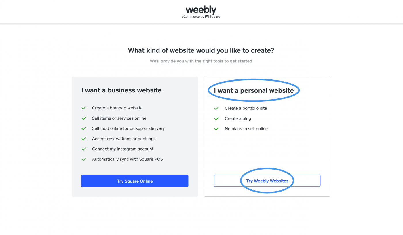 Weebly builder