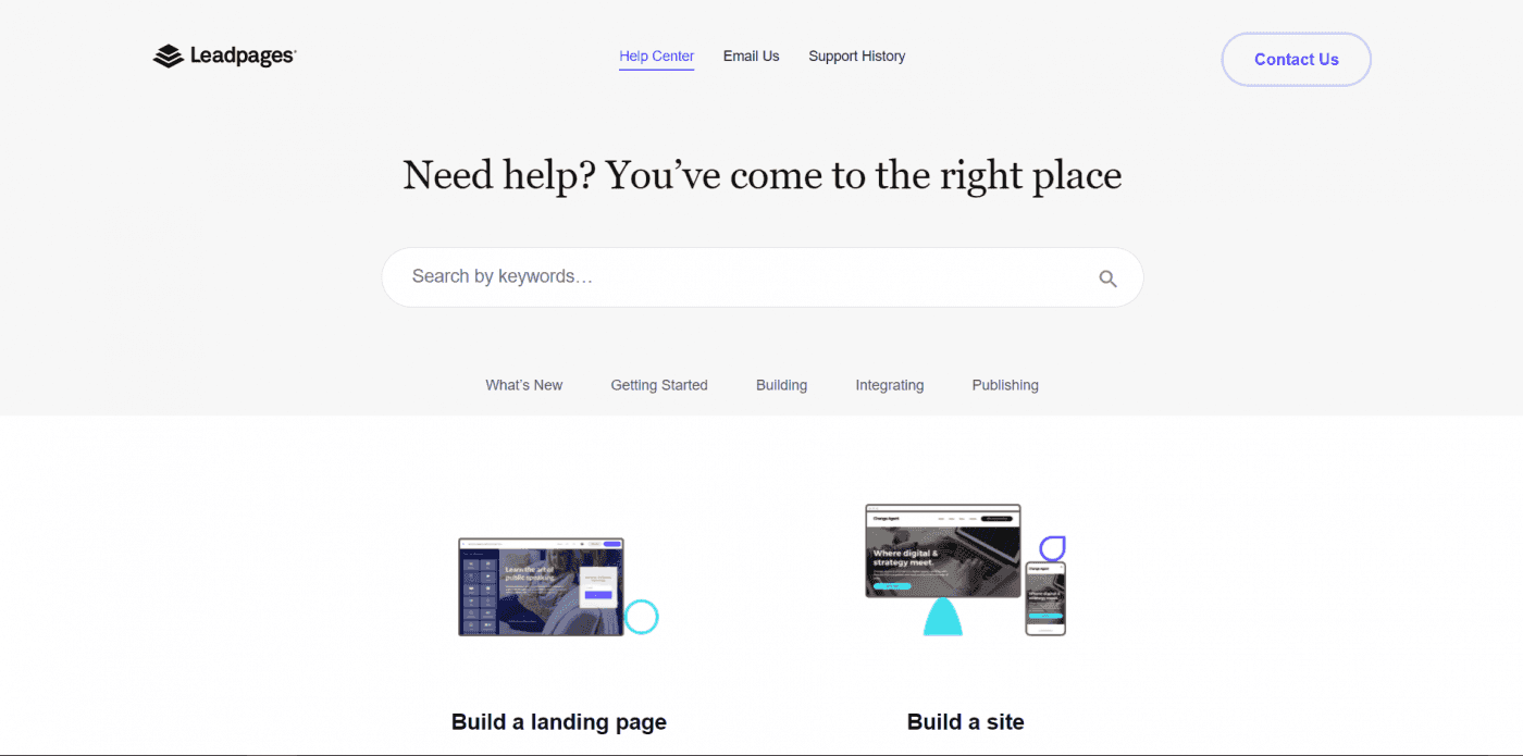 LeadPages support