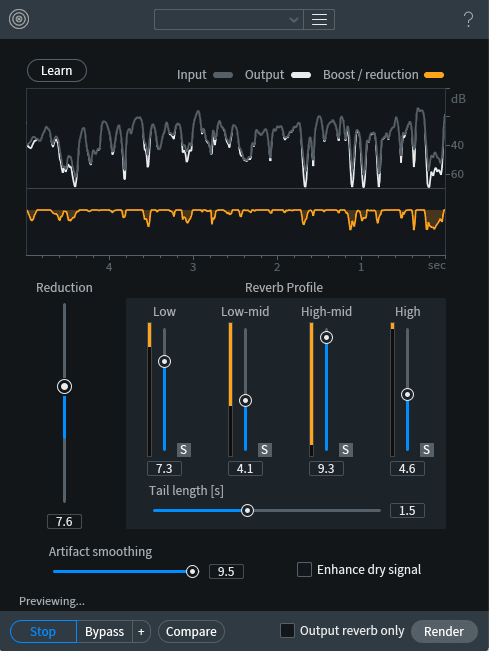 RX De-reverb module