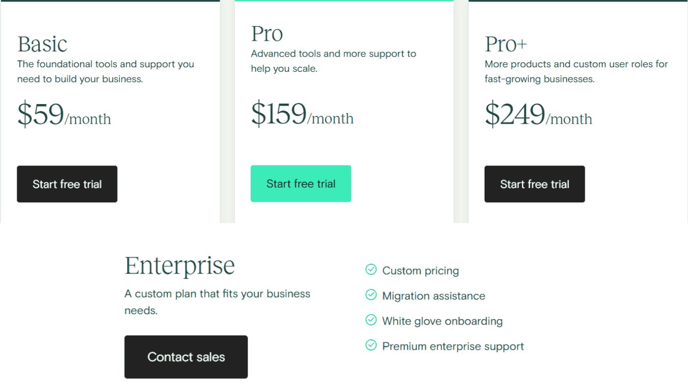 Teachable pricing plans