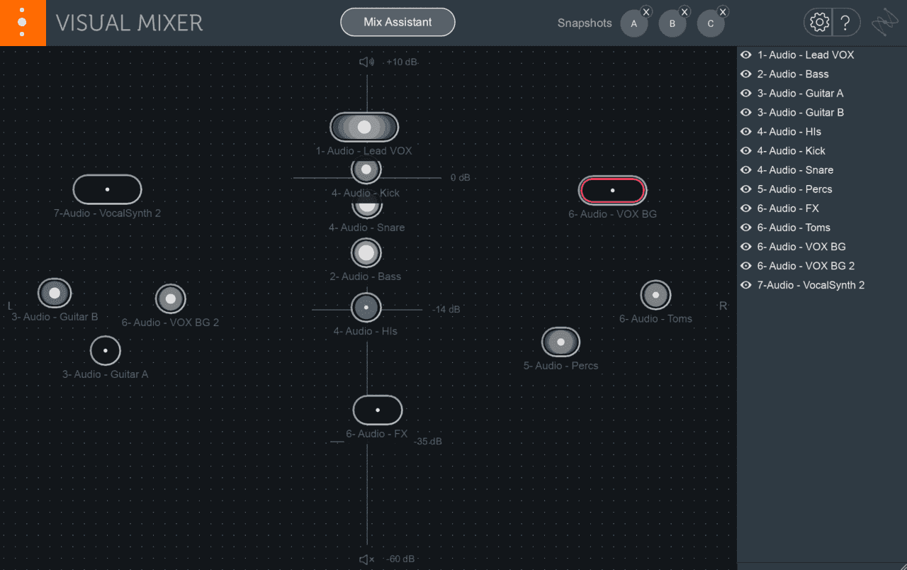 iZotope Visual Mixer