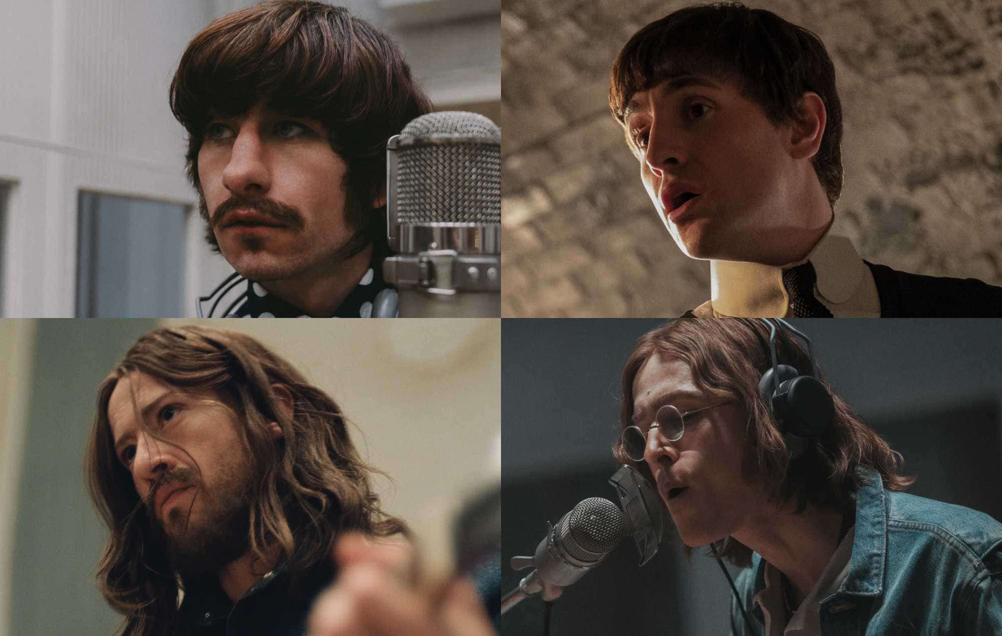 First-look stills from the upcoming Beatles films featuring the four lead actors