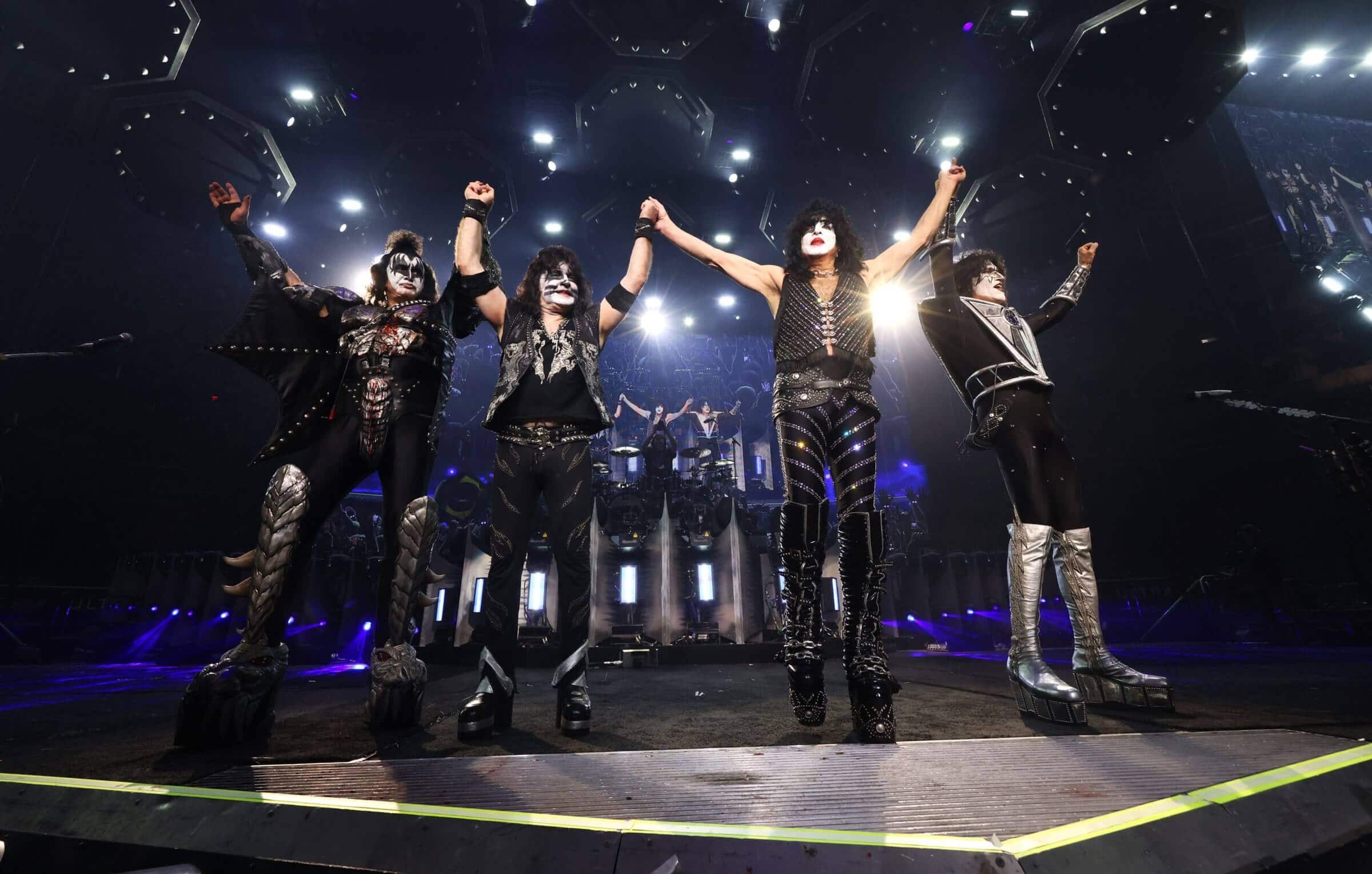KISS Band Performing on Stage