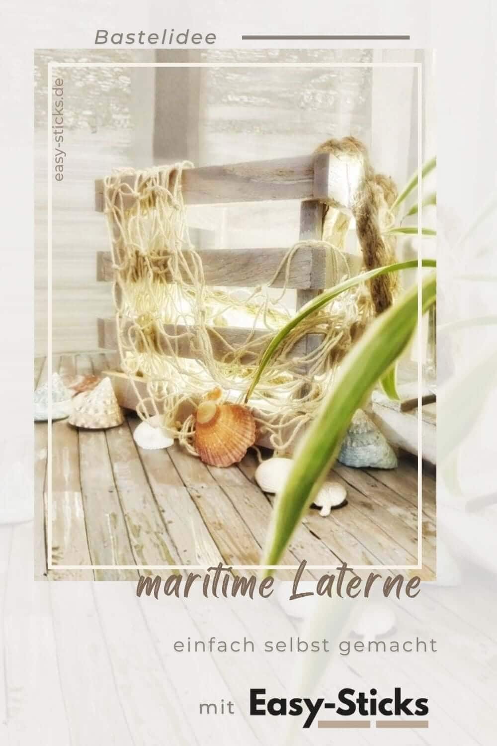 Bastelidee maritime Laterne aus Easy-Sticks