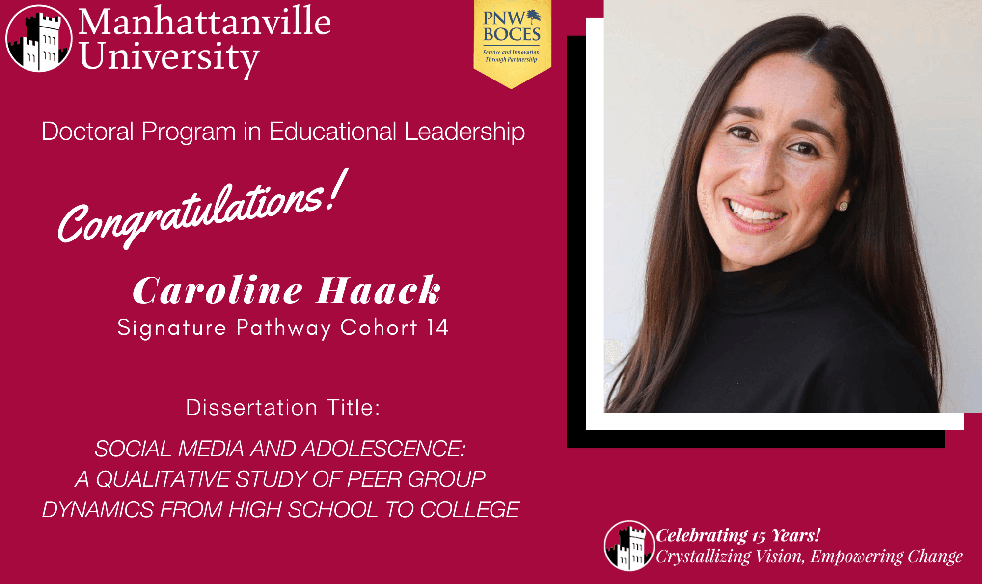 Successful Final Dissertation Defense - Congratulations to Caroline Haack!