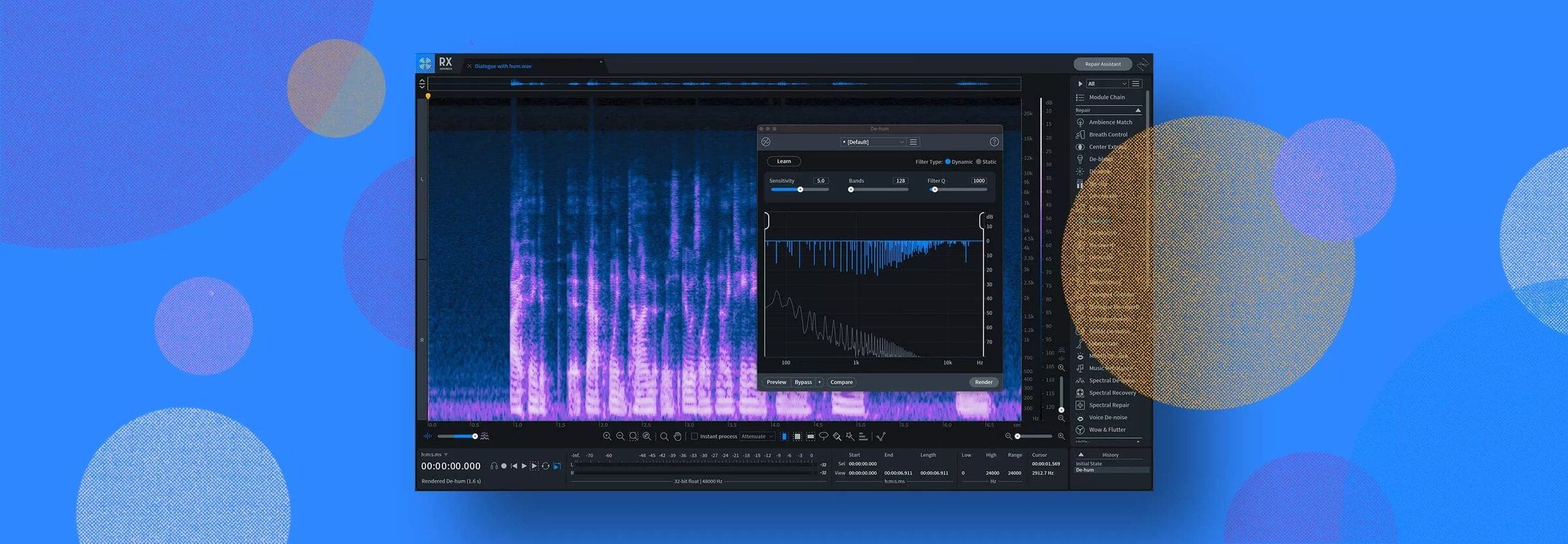 Removing Audio Hum with iZotope RX