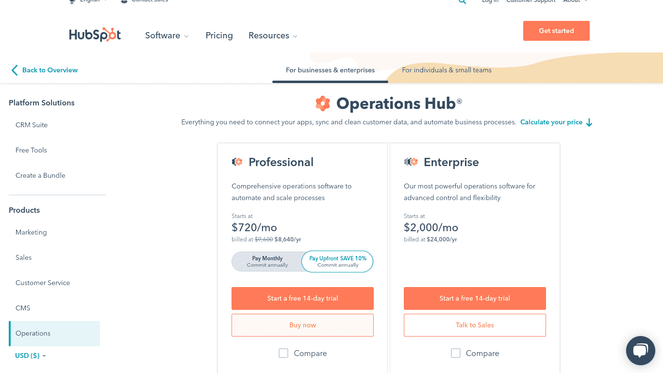 Operations hub enterprise