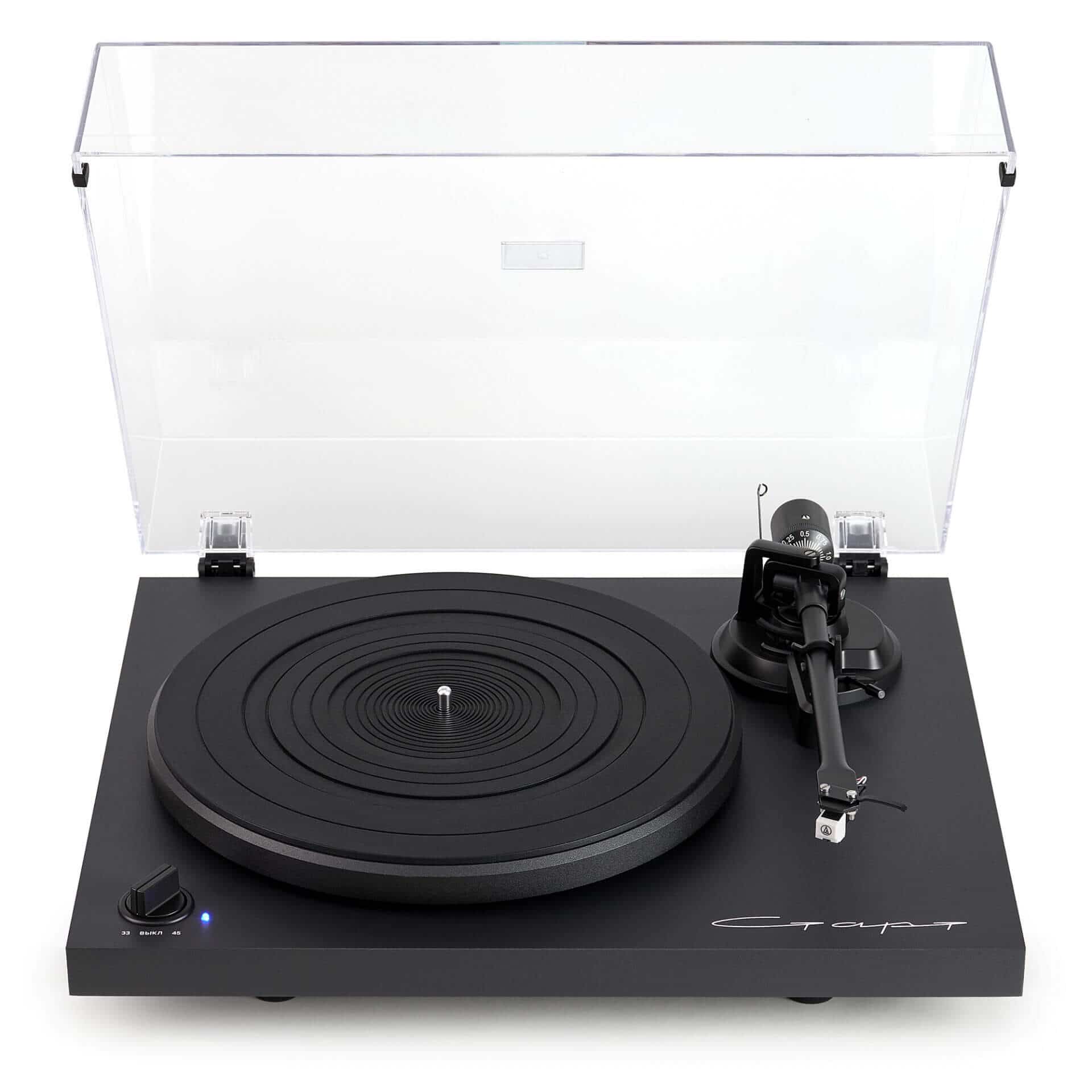 Radiotehnika Start Turntable Side View